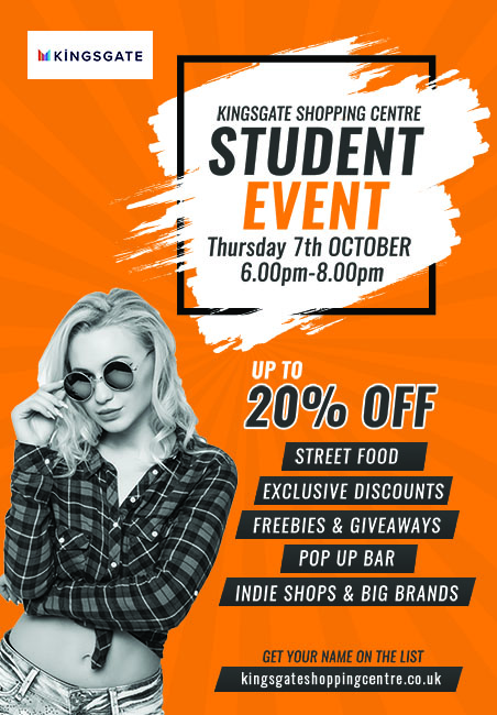 Student Shopping Event at Kingsgate Huddersfield